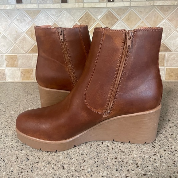 SOUL Naturalizer Apollo Women’s Toffee Brown Wedge Boots Size 10 - Picture 7 of 10